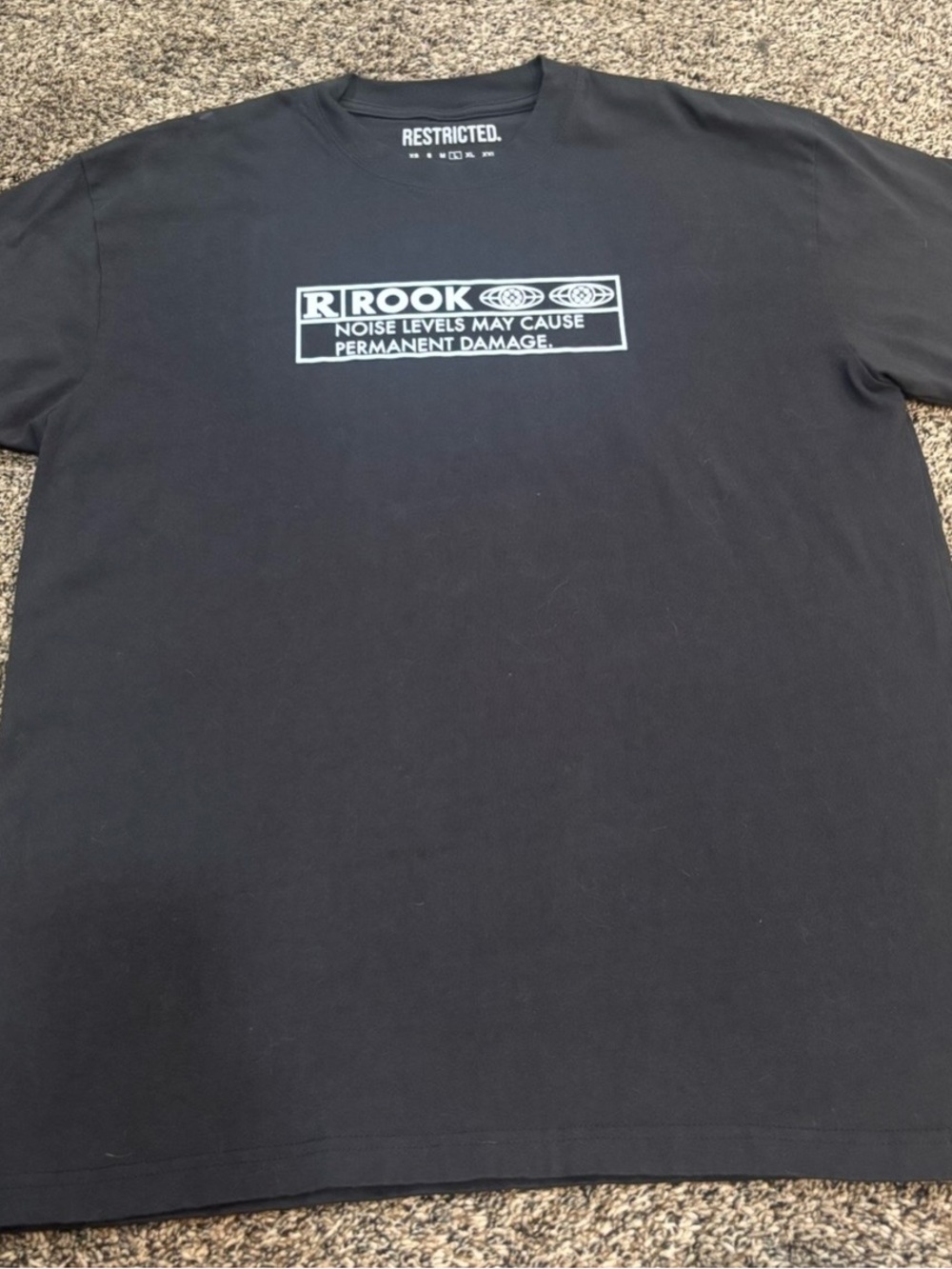 Mgk lost Americana tour rook Restricted black  Tee with White Logo Print